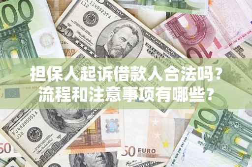 济南担保人起诉借款人合法吗？流程和注意事项有哪些？