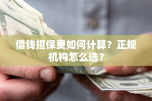 济南借钱担保费如何计算？正规机构怎么选？