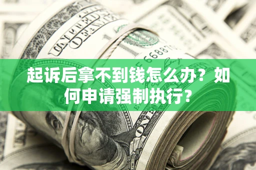 济南起诉后拿不到钱怎么办？如何申请强制执行？