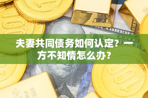 济南夫妻共同债务如何认定？一方不知情怎么办？
