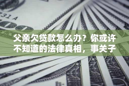 济南父亲欠贷款怎么办？你或许不知道的法律真相，事关子女未来
